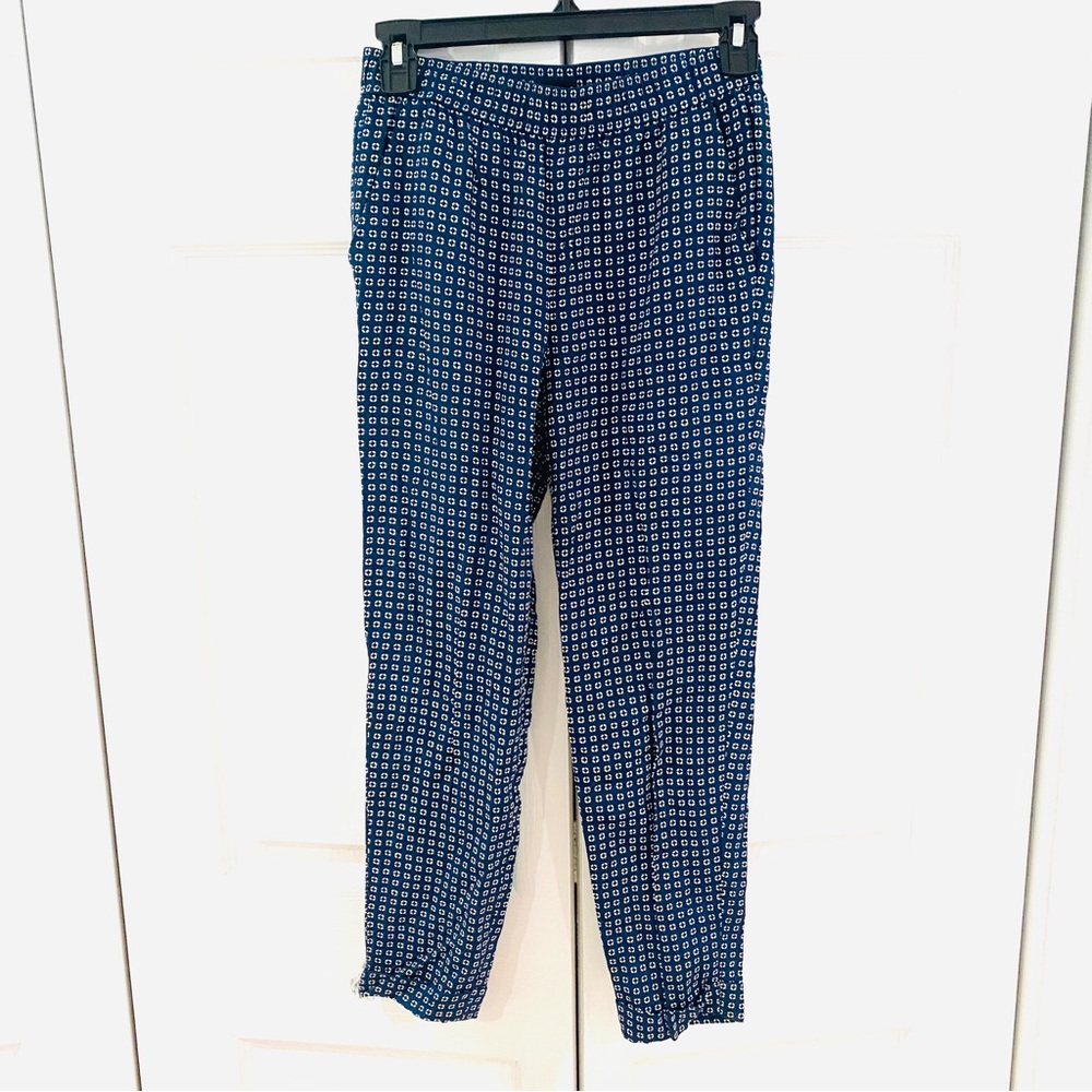 Madewell Navy Blue Ascot Tile Track Trousers Jogger Ankle Pants XXS